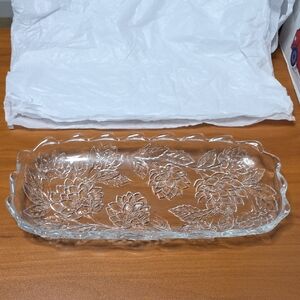Vintage Crystal Clear Studios Serving Platter